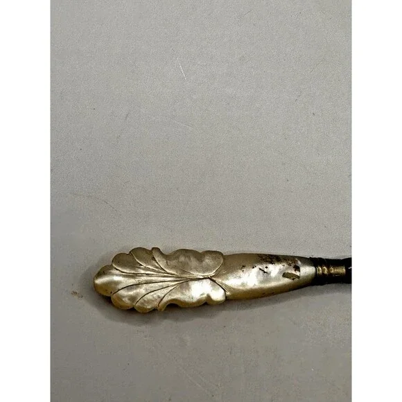 Antique Old 1800s Carved MOP Handled Vanity Tool Piece Hat Pin Stiletto